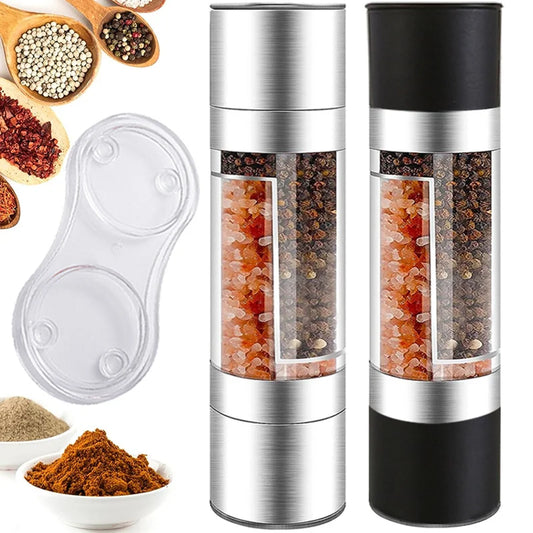 2 In 1 Manual Grinder Stainless Steel Salt Pepper